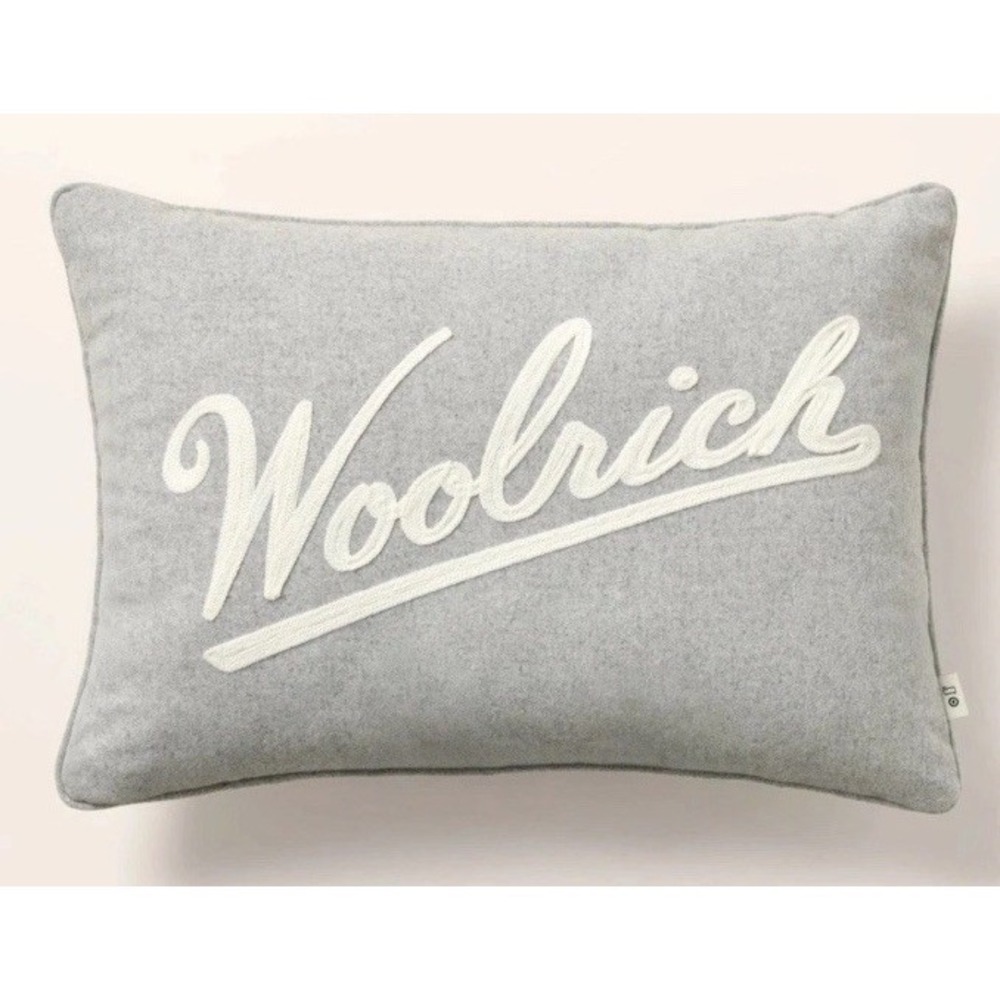 14"x20" Woolrich Embroidered Lumbar Toss Throw Pillow Gray